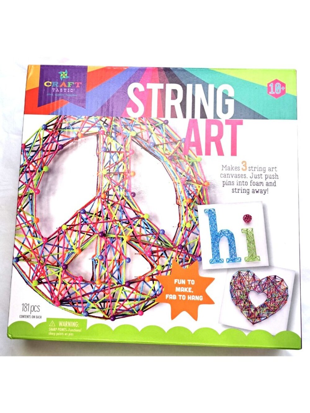 Craft-tastic String Art Kit Includes Everything Needed to Complete 3 Projects